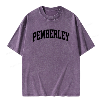Pagewings Pride and Prejudice Pemberley Bookworm Unisex Washed T-shirt