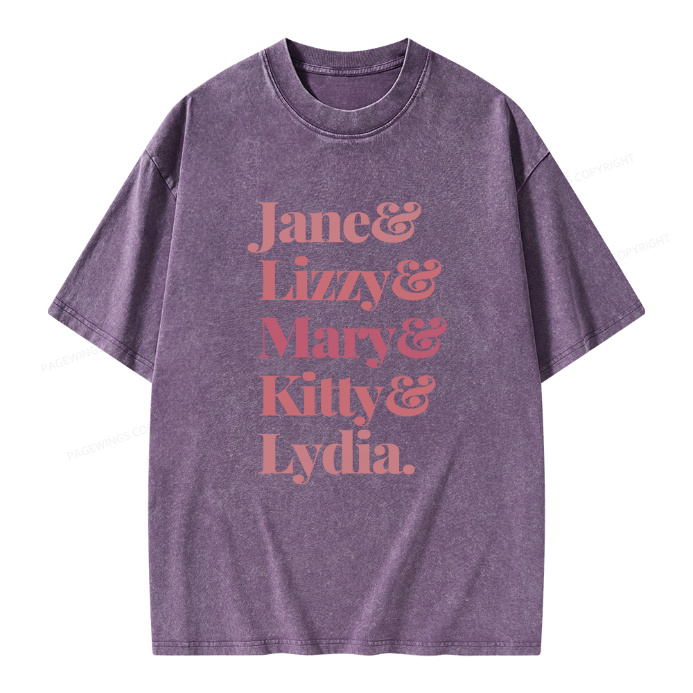 Pagewings Pride and Prejudice Unisex Washed T-shirt