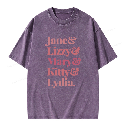Pagewings Pride and Prejudice Unisex Washed T-shirt