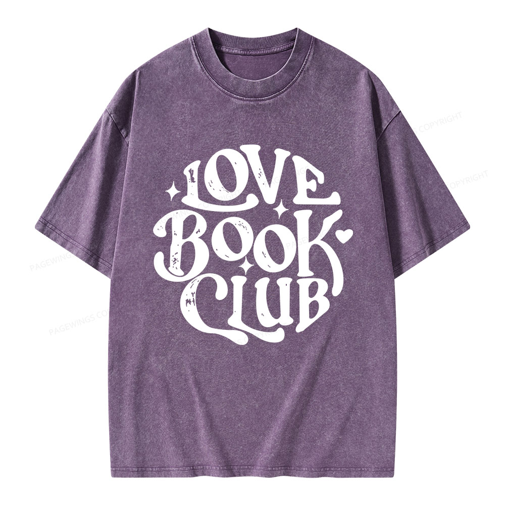 Pagewings Love Book Club Unisex Washed T-shirt