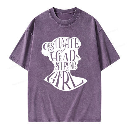Pagewings Obstinate, Headstrong Girl  Unisex Washed T-shirt