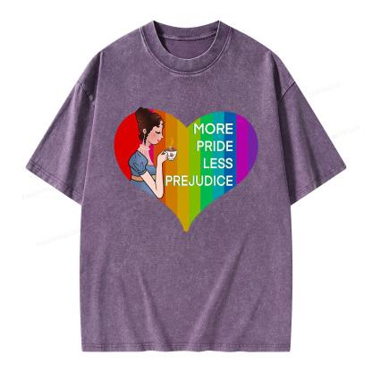 Pagewings More Pride Less Prejudice Unisex Washed T-shirt