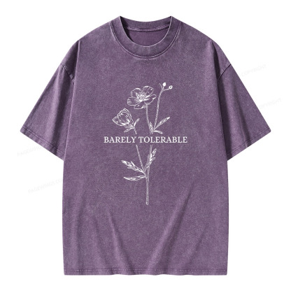 Pagewings Barely Tolerable Unisex Washed T-shirt