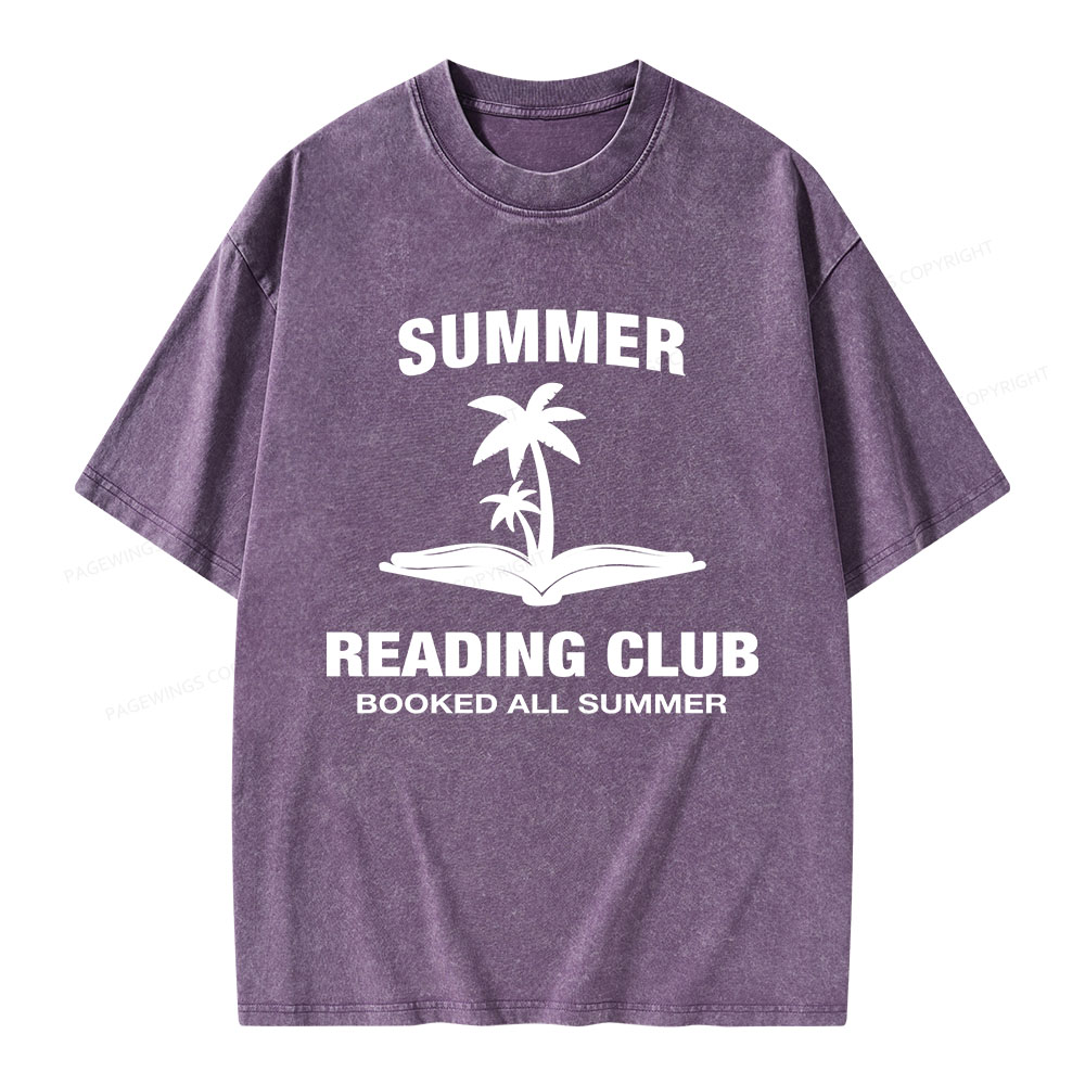 Pagewings Summer Reading Club Unisex Washed T-shirt