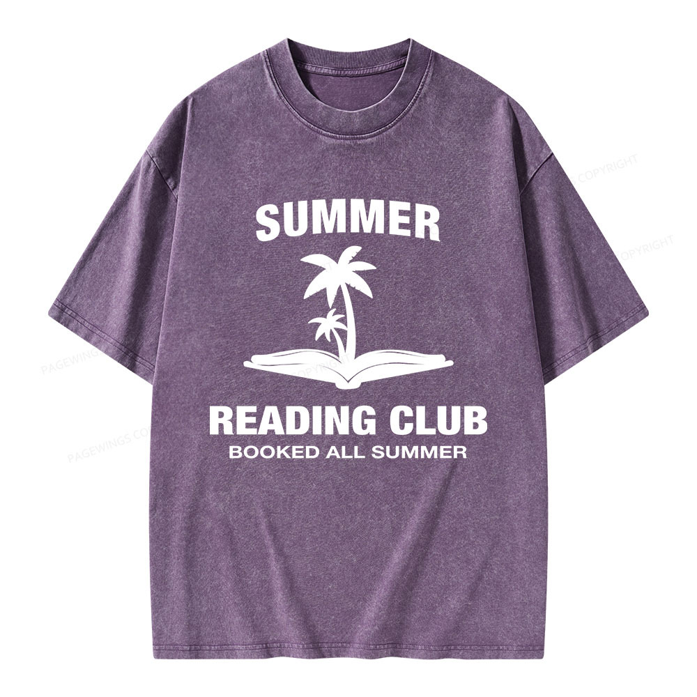 Pagewings Summer Reading Club Unisex Washed T-shirt