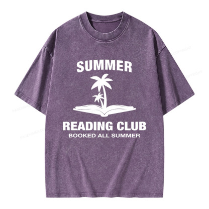 Pagewings Summer Reading Club Unisex Washed T-shirt