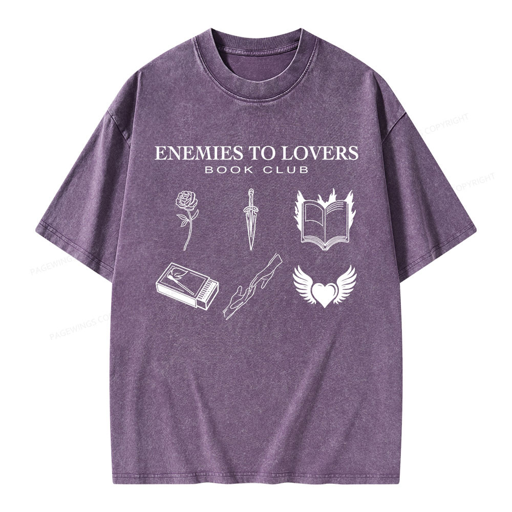 Pagewings Enemies To Lovers Unisex Washed T-shirt