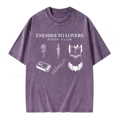 Pagewings Enemies To Lovers Unisex Washed T-shirt