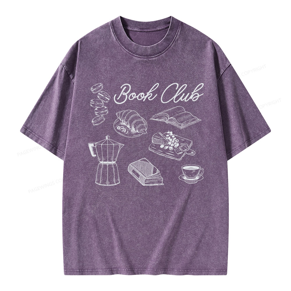 Pagewings Book Club Unisex Washed T-shirt