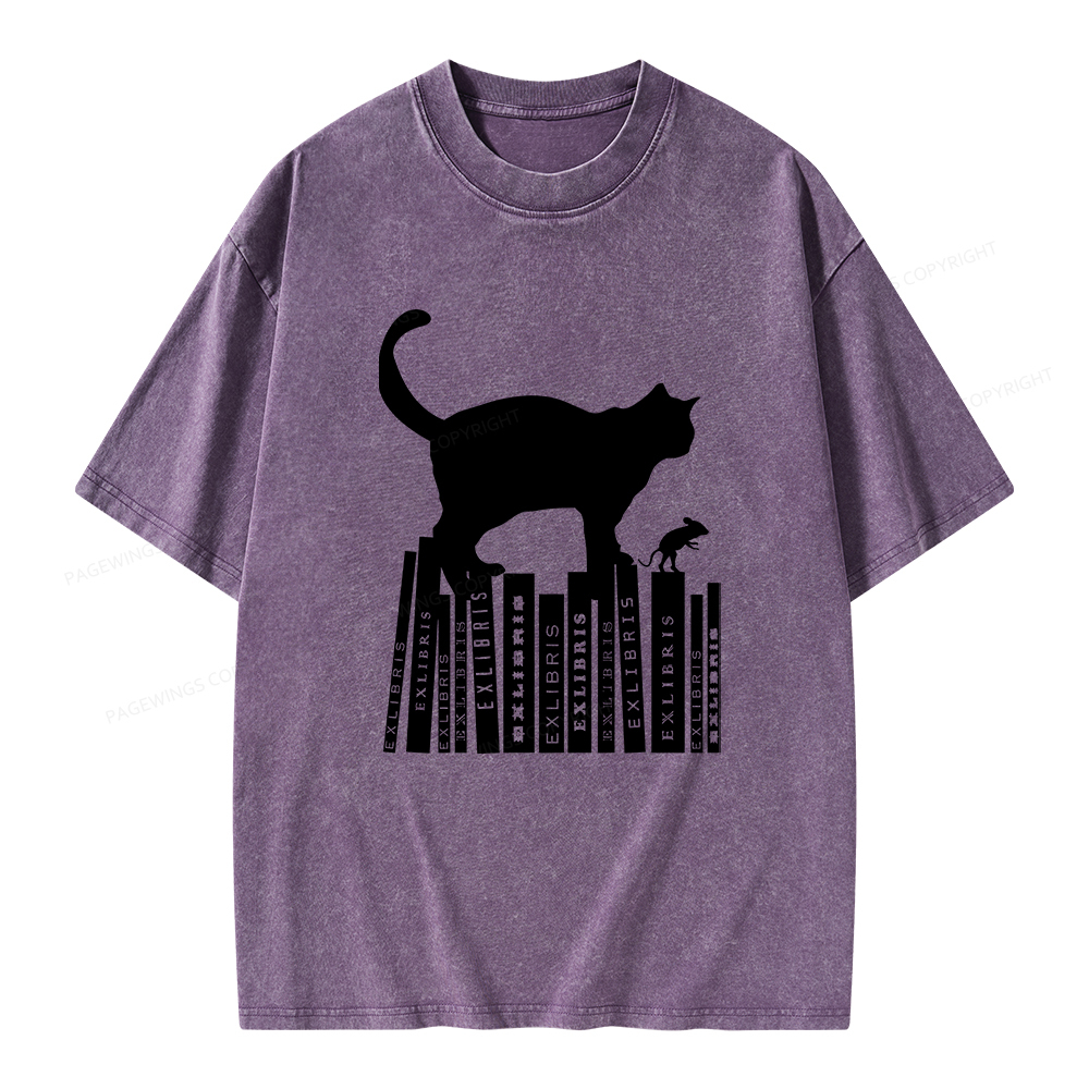 Pagewings Bookplate Creative T-shirt Unisex Washed T-shirt