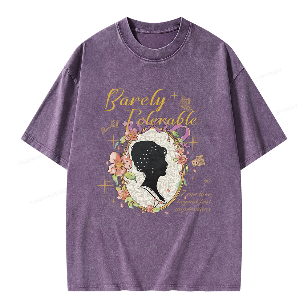 Pagewings True Love Beyond First Impressions Unisex Washed T-shirt
