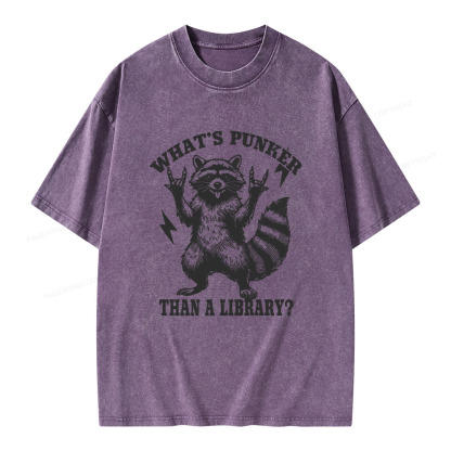 Pagewings What’s Punker Than A Library Unisex Washed T-shirt