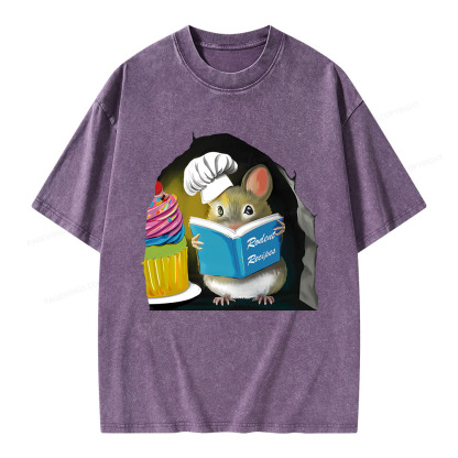 Pagewings Rodent Recipes Unisex Washed T-shirt