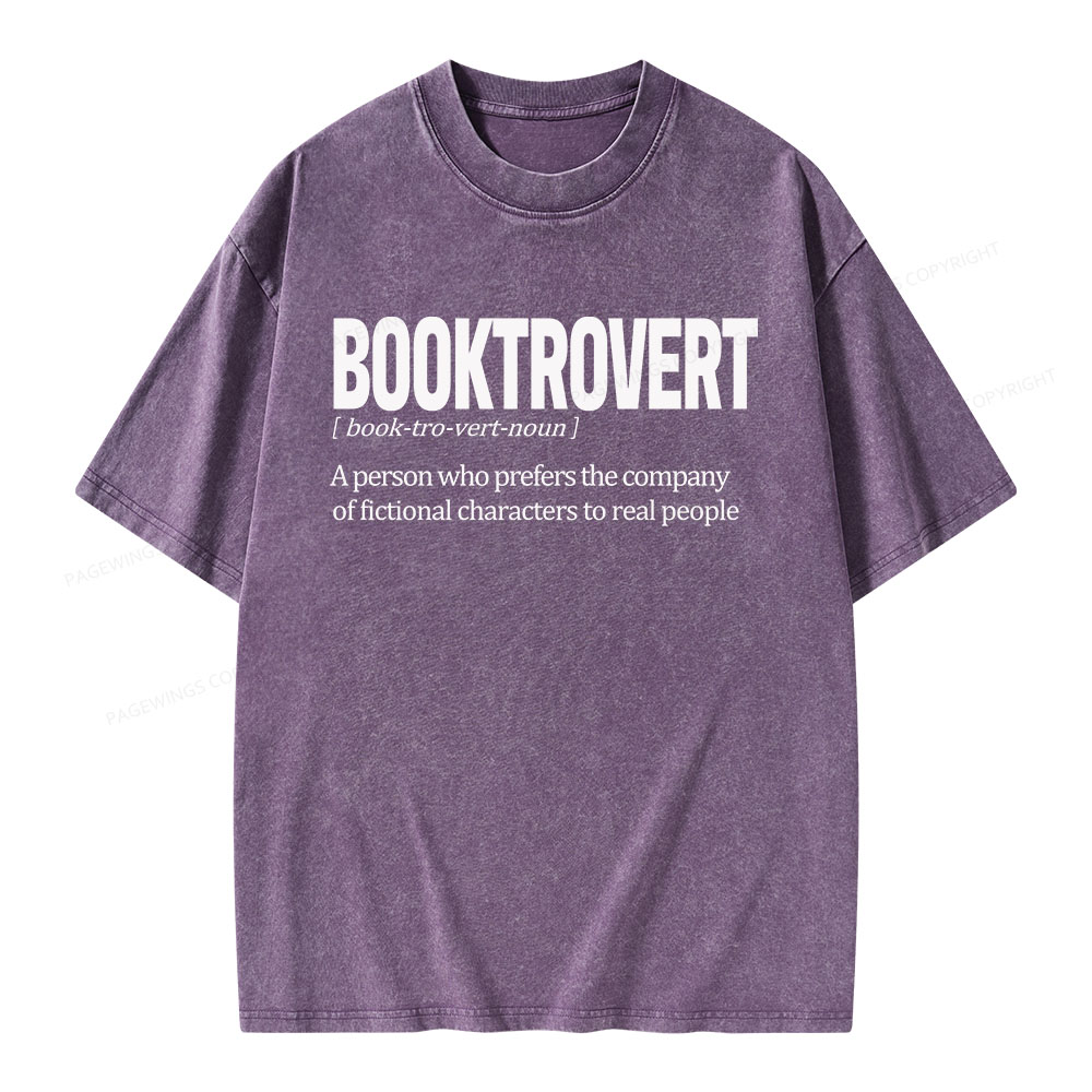Pagewings Booktrovert Unisex Washed T-shirt
