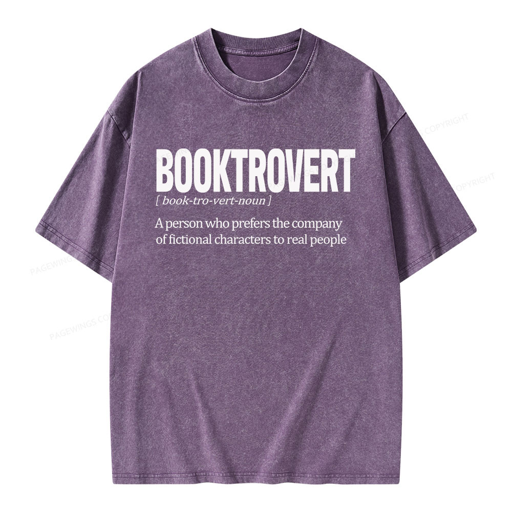 Pagewings Booktrovert Unisex Washed T-shirt