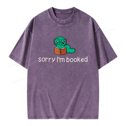 Pagewings Sorry i'm booked Unisex Washed T-shirt
