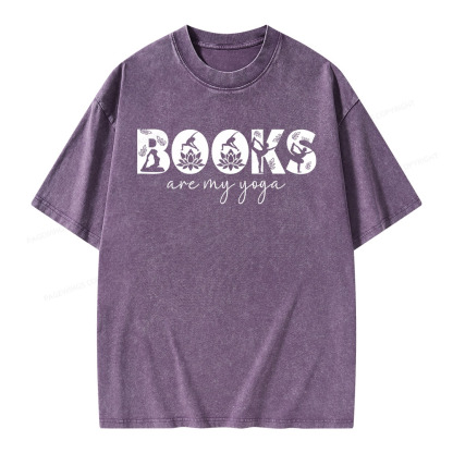 Pagewings Books Are My Yoga Unisex Washed T-shirt
