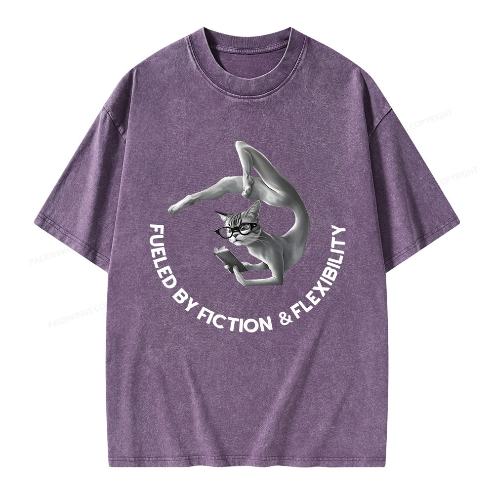 Pagewings Fueled By Fiction Flexibility Unisex Washed T-shirt
