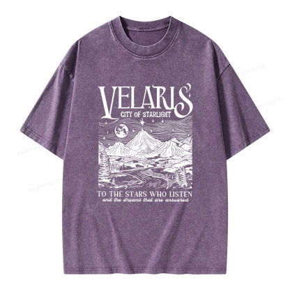 Pagewings Velaris City Of Starlight Acotar Unisex Washed T-shirt