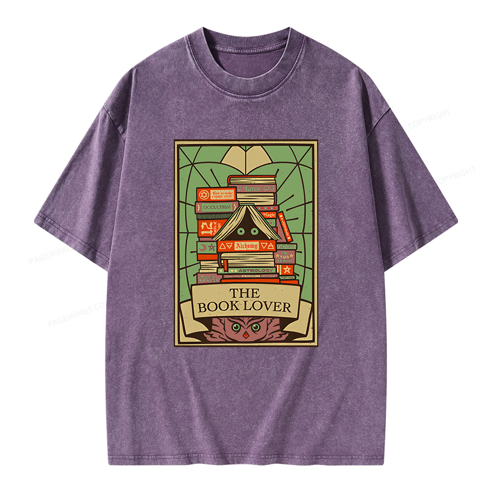 Pagewings The Book Lover Unisex Washed T-shirt