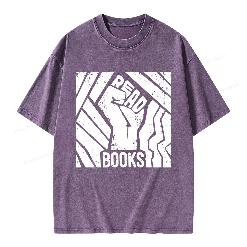 Pagewings Read Books Unisex Washed T-shirt