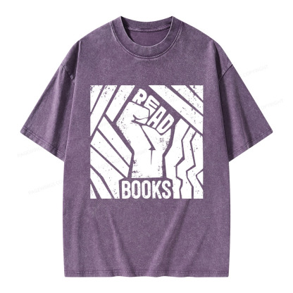 Pagewings Read Books Unisex Washed T-shirt