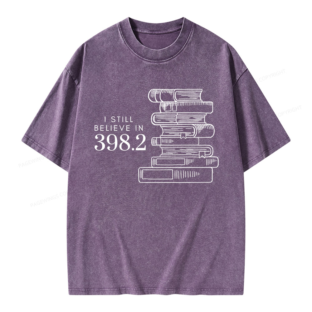 Pagewings I Still Believe In 398.2 Unisex Washed T-shirt