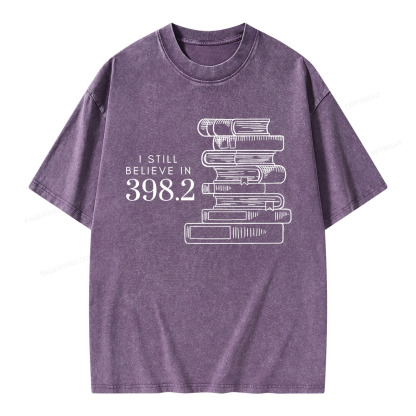 Pagewings I Still Believe In 398.2 Unisex Washed T-shirt
