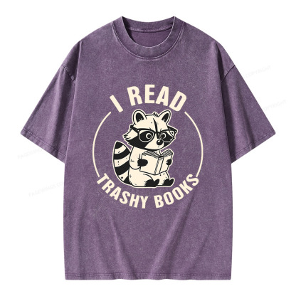 Pagewings I Read Trashy Books Unisex Washed T-shirt