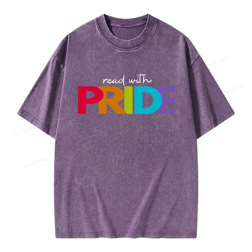 Pagewings Read With Pride Unisex Washed T-shirt