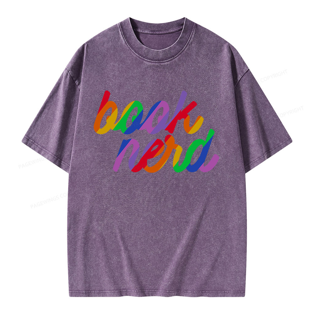 Pagewings  Book Nerd Pride Unisex Washed T-shirt