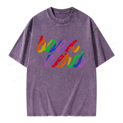 Pagewings  Book Nerd Pride Unisex Washed T-shirt