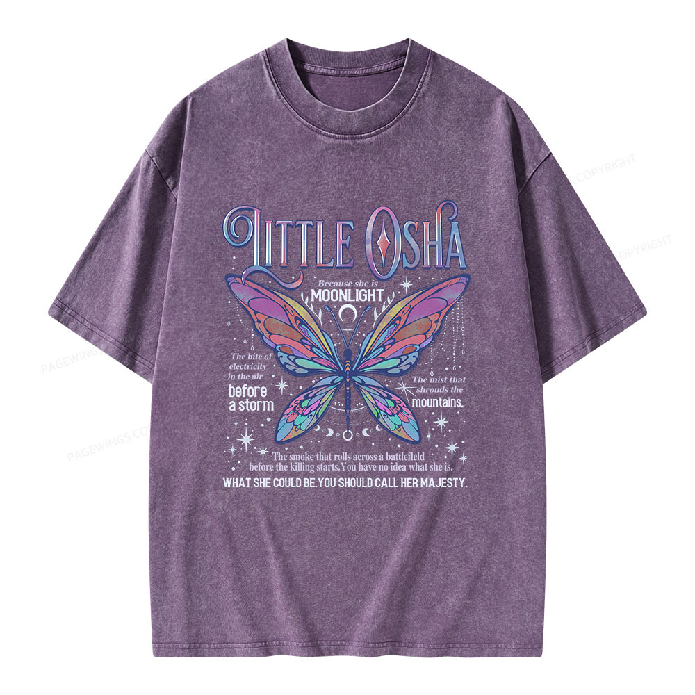 Pagewings Little Osha Butterfly Unisex Washed T-shirt