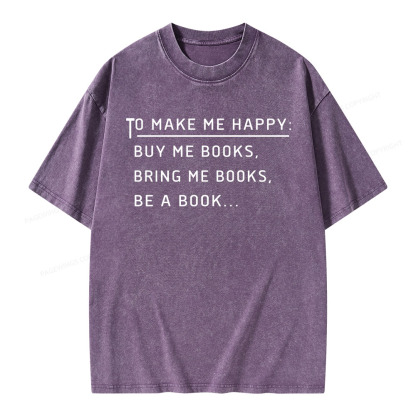 Pagewings To Make Me Happy Unisex Washed T-shirt