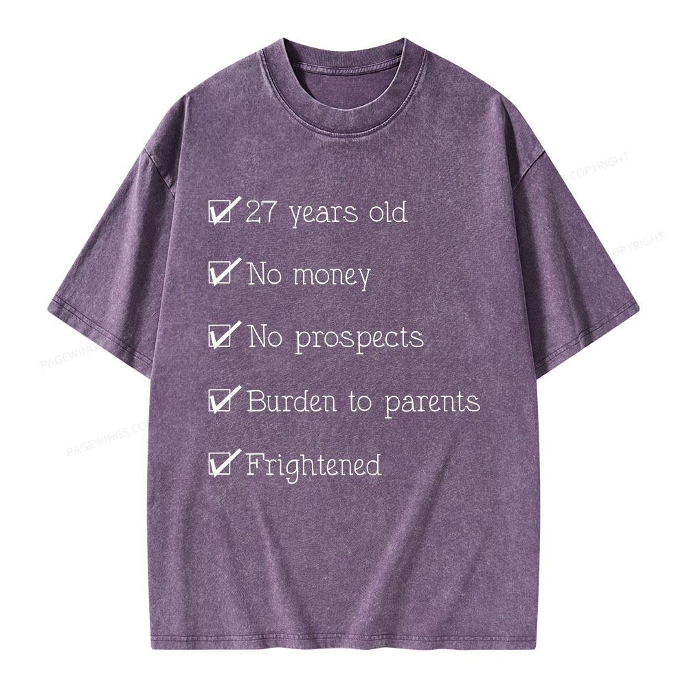 Pagewings 27 Years Old Unisex Washed T-shirt