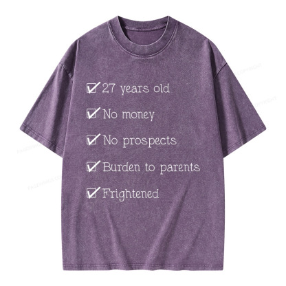 Pagewings 27 Years Old Unisex Washed T-shirt