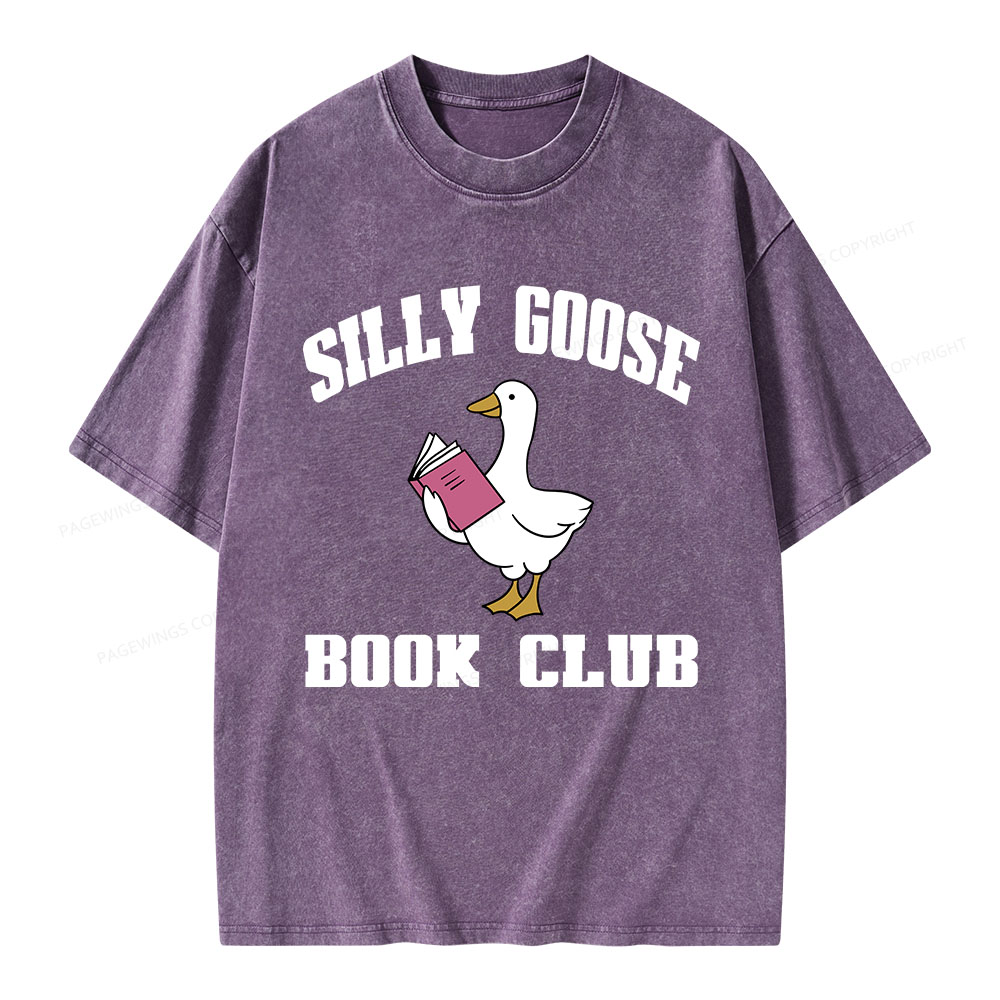Pagewings Silly Goose Book Club Unisex Washed T-shirt
