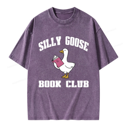 Pagewings Silly Goose Book Club Unisex Washed T-shirt
