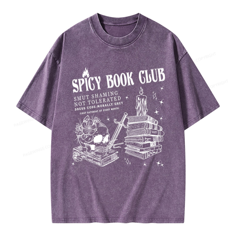 Pagewings Spicy Book Club Unisex Washed T-shirt