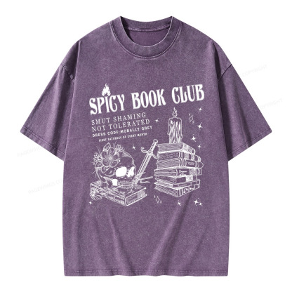 Pagewings Spicy Book Club Unisex Washed T-shirt