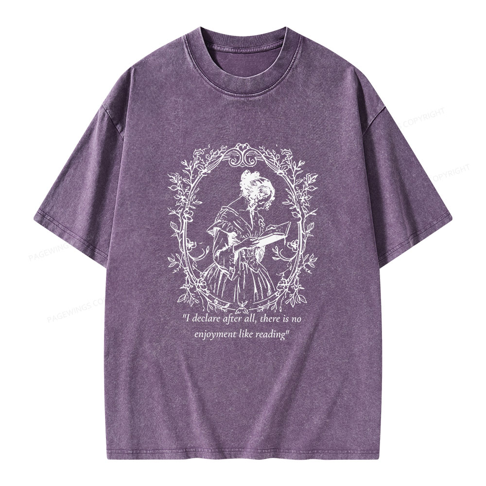 Pagewings There Is No Enjoyment Like Reading Unisex Washed T-shirt