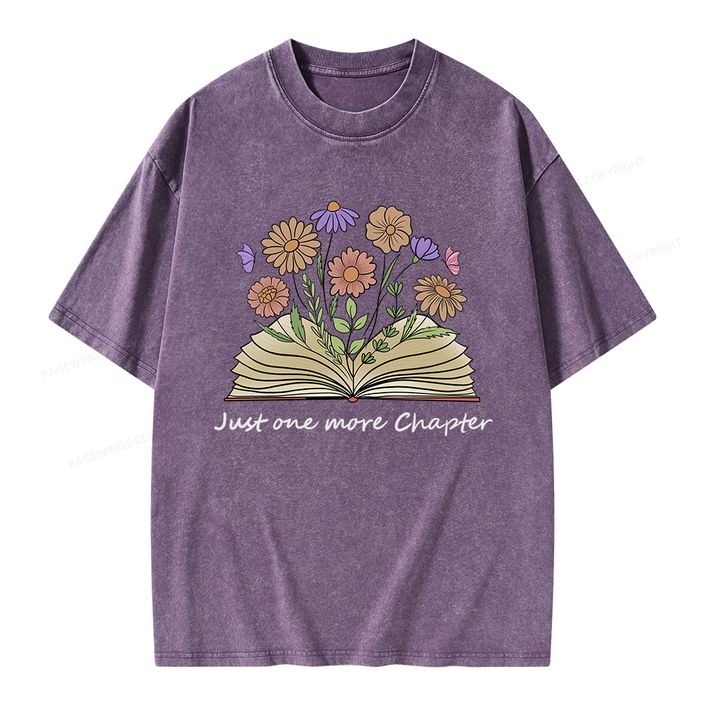 Pagewings Just One More Chapter Unisex Washed T-shirt