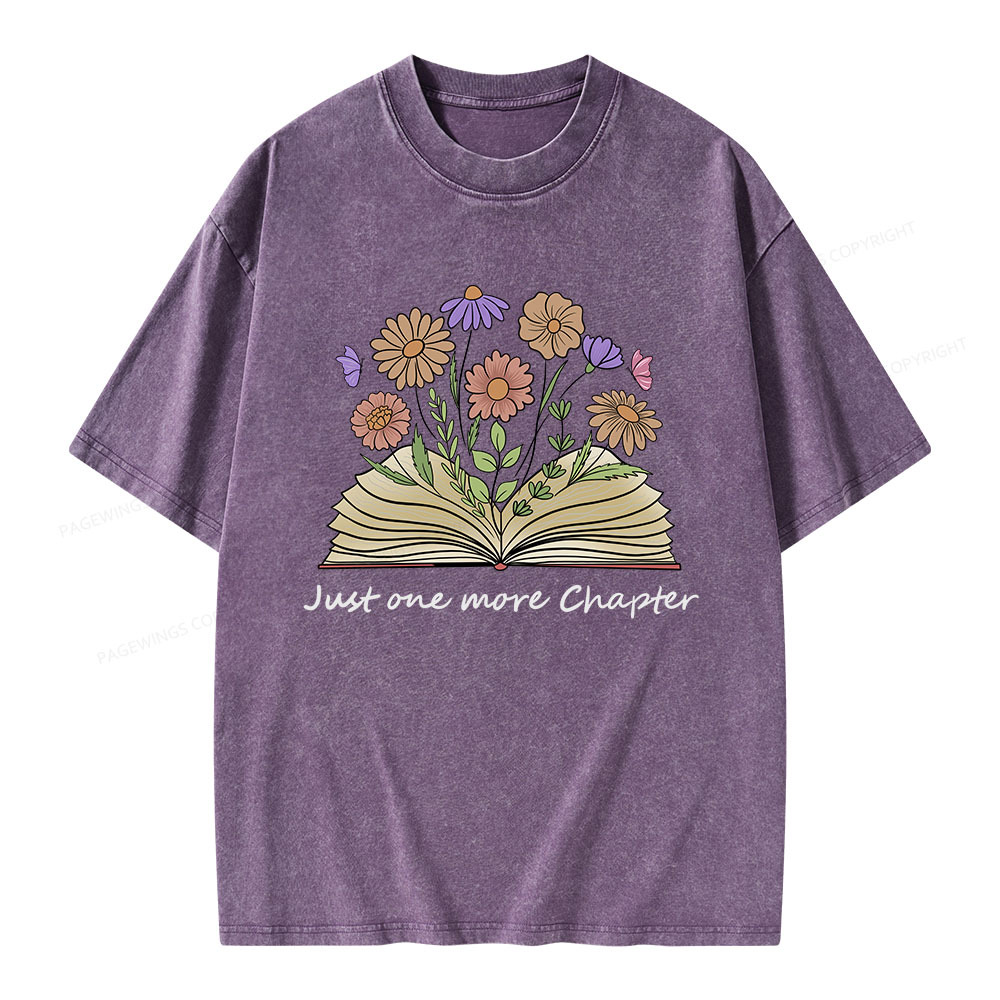 Pagewings Just One More Chapter Unisex Washed T-shirt