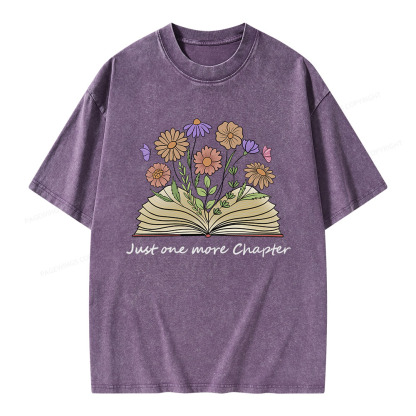 Pagewings Just One More Chapter Unisex Washed T-shirt