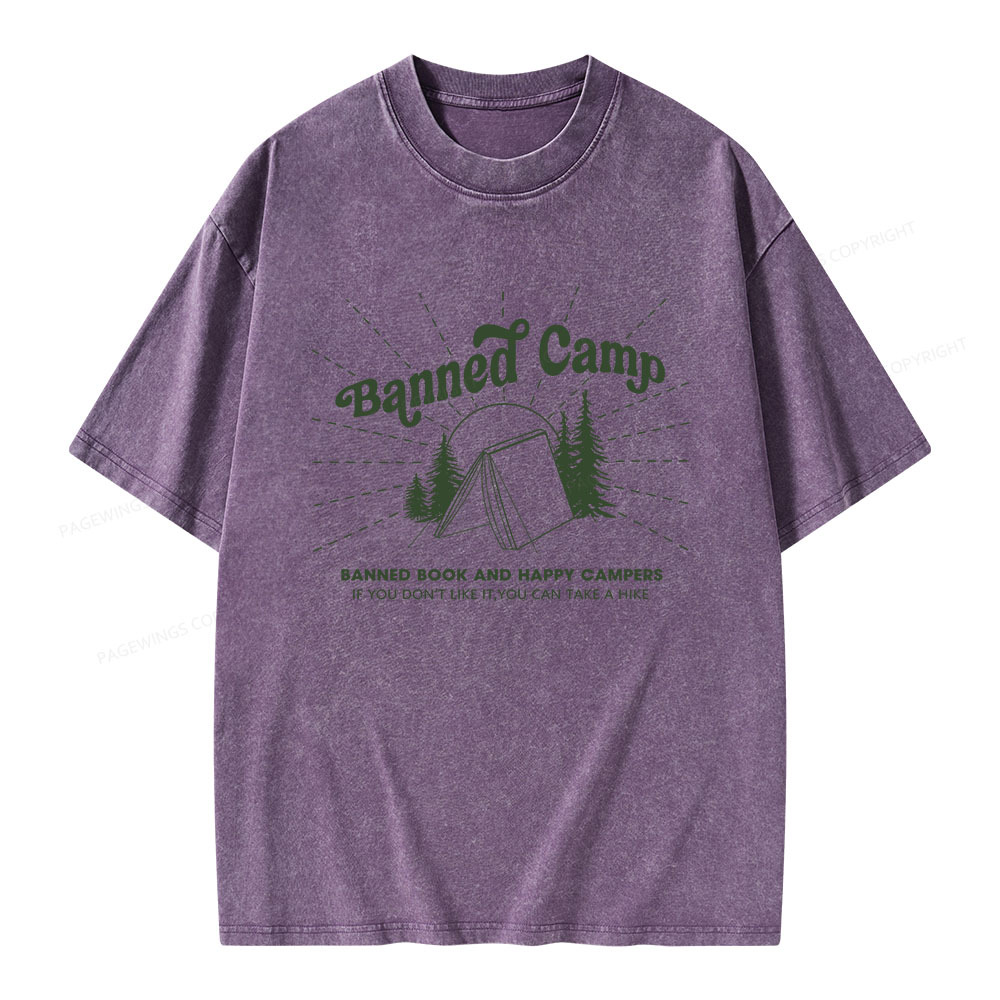 Pagewings Banned Camp Unisex Washed T-shirt