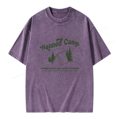 Pagewings Banned Camp Unisex Washed T-shirt
