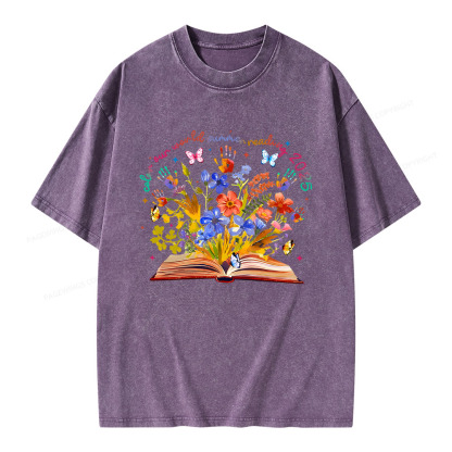Pagewings Color Our World Summer Reading 2025 Unisex Washed T-shirt