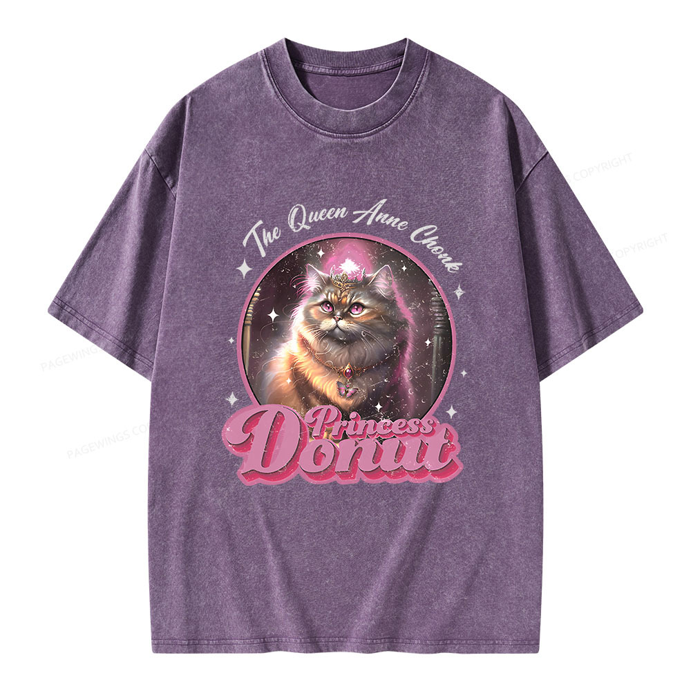 Pagewings Princess Donut  Unisex Washed T-shirt