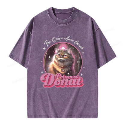 Pagewings Princess Donut  Unisex Washed T-shirt