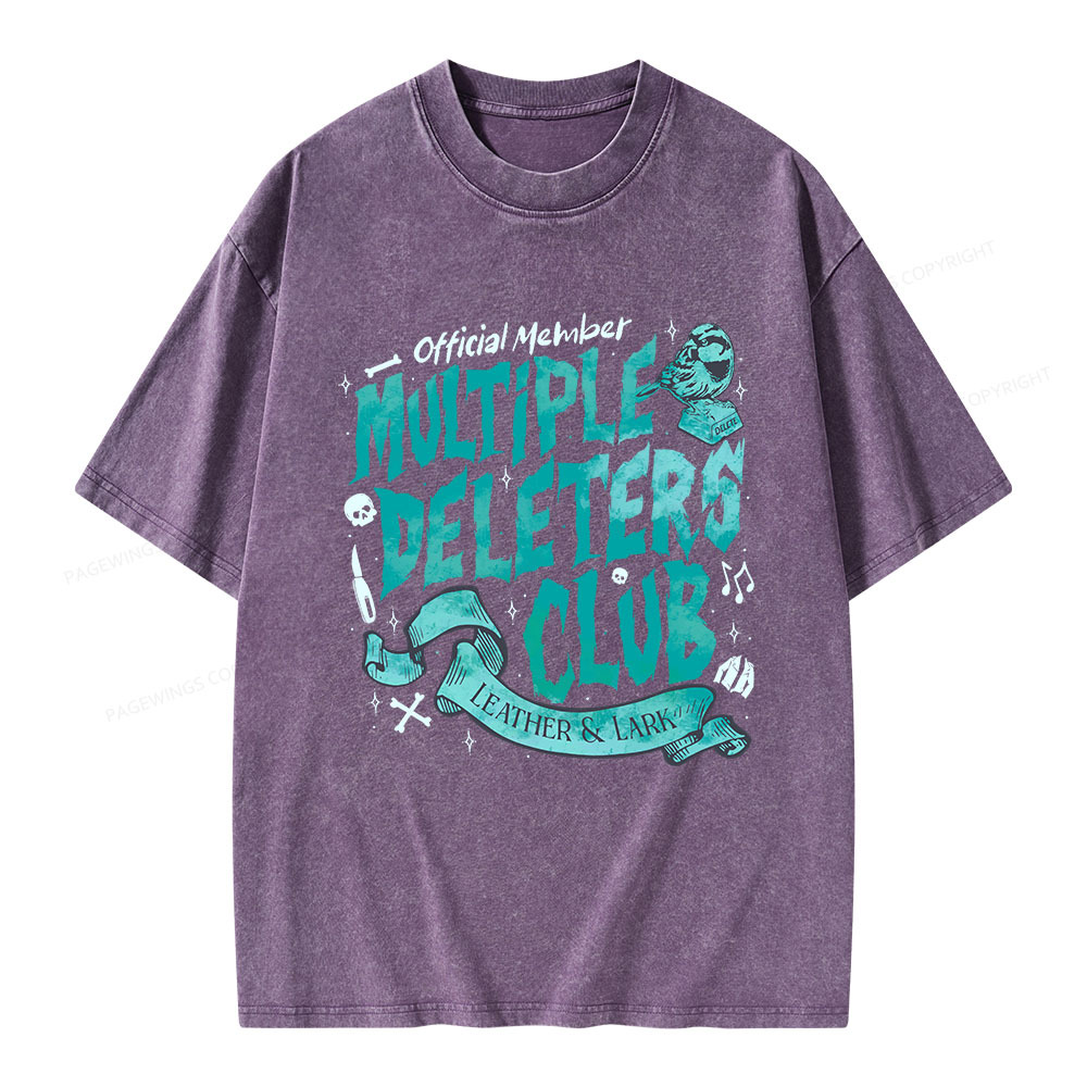 Pagewings Multiple Deleters Club Unisex Washed T-shirt
